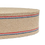 Sangle jute CS 811/850 85 mm à double rayure tricolore - 100m | artapisserie.fr