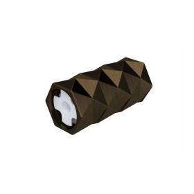 Lot de 2 embouts cylindre facette antic bronze D20 | Artapisserie.fr