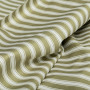Tissu Cale anti-duvet et plumes 230g/m², rayé kaki et blanc