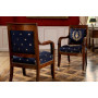 Tissu jacquard empire otrante fauteuil bleu Casal |  Artapisserie.fr