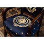 Tissu jacquard empire otrante fauteuil bleu Casal |  Artapisserie.fr
