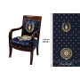 Tissu jacquard empire otrante fauteuil bleu Casal |  Artapisserie.fr