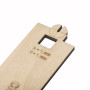 Gabarit pour la pose de clous avec un espacement de 1mm et à 1mm du bord de la feuillure