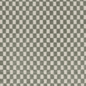 Tissu damier Scacchiera vert de gris Camengo | Artapisserie.fr