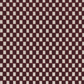 Tissu damier Scacchiera terre de sienne Camengo | Artapisserie.fr