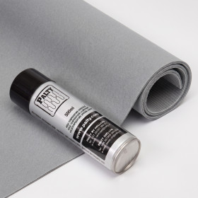 Kit ciel de toit velours gris 2m + colle spray haute température | artapisserie.fr