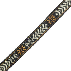 Galon empire 13 mm noir 1824-100 PIDF | Artapisserie.fr