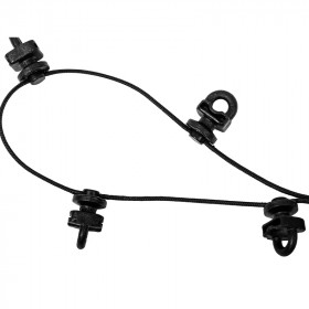 Glisseurs système vague 8 cm noir pour rail rideau, au mètre
