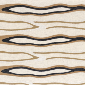 Tissu brodé Lumaterra moka Camengo | Artapisserie.fr
