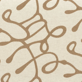 Tissu brodé Lumaterra bronze Camengo 291 cm | Artapisserie.fr