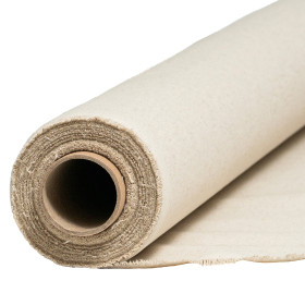Rouleau de toile bisonne 280g/m² de largeur 150 cm composée à 20% de lin et 80% de coton