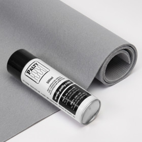 Kit ciel de toit velours gris 2m + colle spray haute température | artapisserie.fr