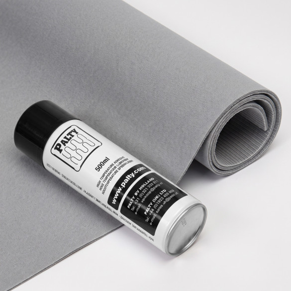 Kit ciel de toit velours gris 2m + colle spray haute température | artapisserie.fr