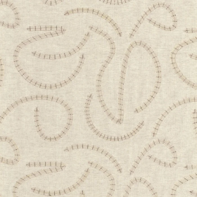 Tissu brodé Mira lin Camengo | Artapisserie.fr