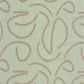 Tissu brodé Mira brume Camengo | Artapisserie.fr