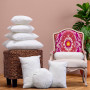 Gamme de coussins moelleux avec garnissage flotex : différentes tailles et formes
