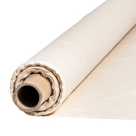Rouleau de 25m de toile blanche coton recyclé 150g/m²