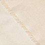 Lisière de la toile blanche en coton bio 150g/m²