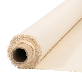 Rouleau de 25m de toile blanche en coton bio 150g/m²