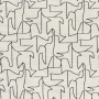 Tissu géométrique Amaro black & white Camengo |  Artapisserie.fr