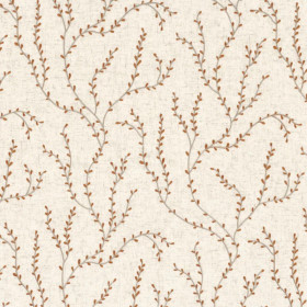 Tissu brodé Kelara cuivre Camengo Tissu brodé Kelara cuivre Camengo | Artapisserie.fr