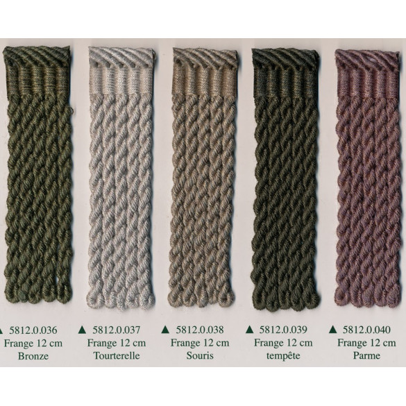 Embrasses Rideaux Wilson Avec Cordon Et Pompons - Lot De 2 Pièces - Longueur Totale 75 Cm - Polyester - Vert