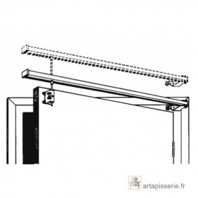 Tringle de porte Pivorail Alu Laqué Blanc 100 cm