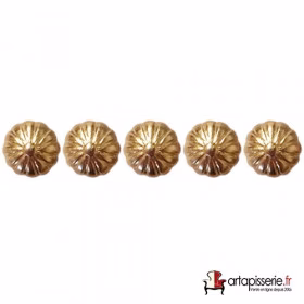 100 Clous tapissier Laiton Doré 12 mm Marguerite Ronde