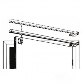 Tringle de porte Pivorail Alu Anodisé 120 cm