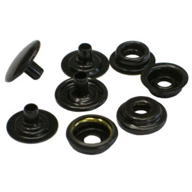 Boutons à pression 15,9mm en Acier Noir Cuivré x 100