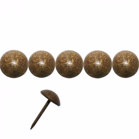 1000 Clous tapissier Bronze doré Lentille Fer 14 mm