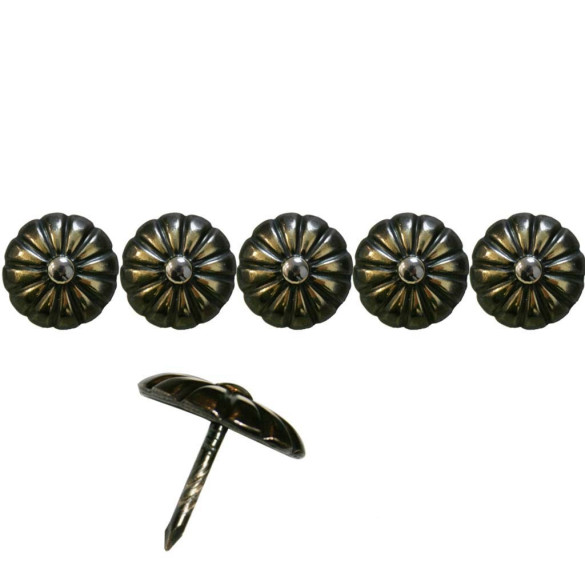 100x Clou Tapissier 11mm Chromé Argenté Décoratif Ameublement Canapé Fauteuil Lit Chaise Rénovation, Finition Nickel