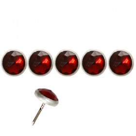 100 Clous Diamant Rouge Transparent 11 mm