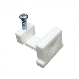 Embout long pour rail rideau KS - Blanc