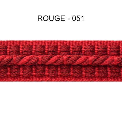 Galon cordonnet 12 mm rouge 5931-051 PIDF