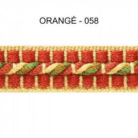 Galon cordonnet 12 mm orangé 5931-058 PIDF