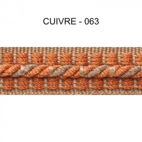 Galon cordonnet 12 mm cuivre 5931-063 PIDF