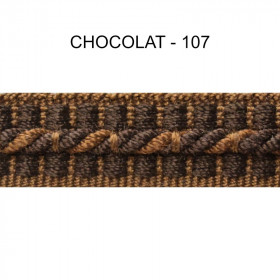 Galon cordonnet 12 mm chocolat 5931-107 PIDF