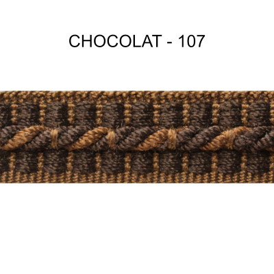 Galon cordonnet 12 mm chocolat 5931-107 PIDF