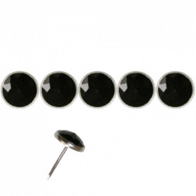 100 Clous Diamant Noir Transparent 11mm