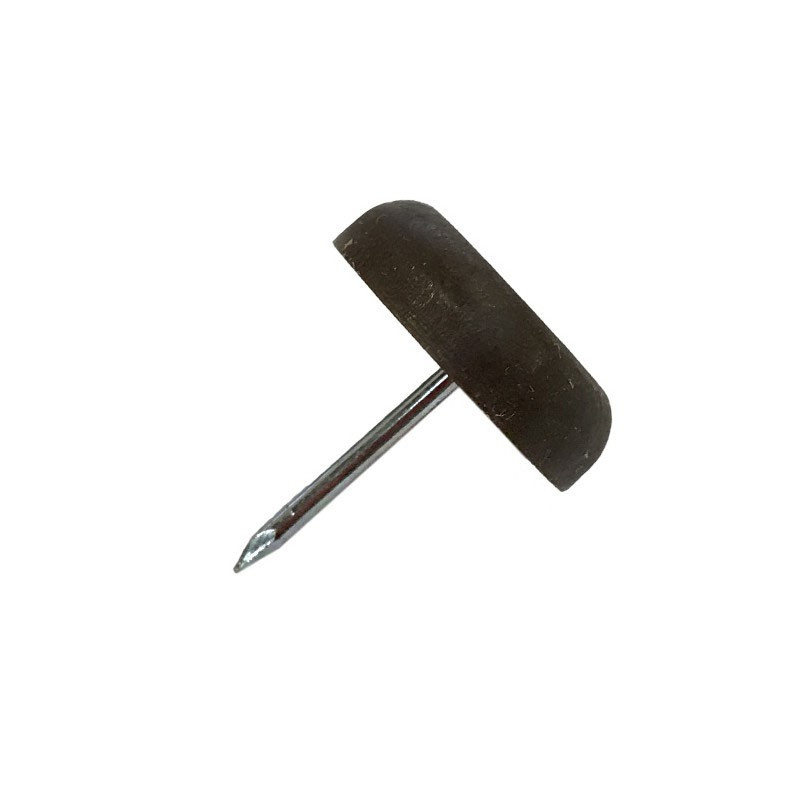 Lot De 16 Patins Glisseurs à Clouer - Diamètre 19 Mm - Marron - Neuf Sous Emballage