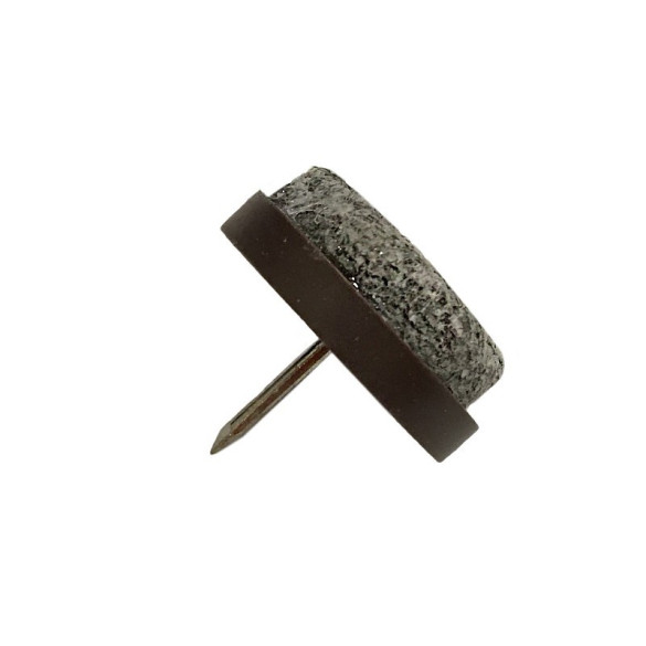 Patin En Feutre Adsamm 16 X Patins Glisseurs En Plastique Avec Clou - Blancs - 22 Mm - Rond Patins Pour Meubles Glissant