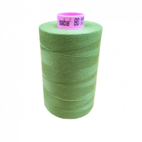 Boite de 5 bobines de fil SABA 80 vert olive 839 - 5000ml