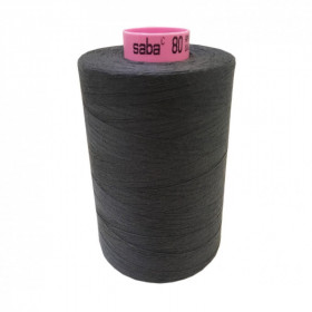 Boite de 5 bobines de fil SABA 80 gris ardoise 345 - 5000ml