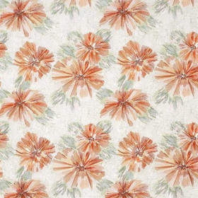 Tissu brodé Bonheur orange Camengo