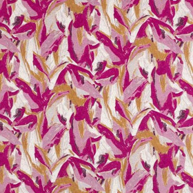 Tissu abstrait Bonheur Joie fuschia Camengo