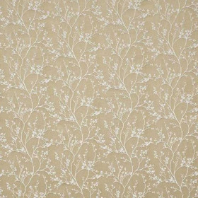 Tissu brodé Bonheur Quiétude beige Camengo