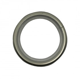 10 anneaux rideaux Ø30x38 mm avec bague silencieuse alu brossé
