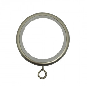 8 anneaux rideaux Ø46x58 mm avec bague silencieuse/crochet alu brossé