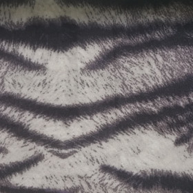 Tissu velours safari jaguar gris et noir Froca